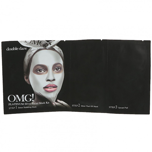 Double Dare, OMG!, Platinum Silver Facial Mask Kit, 1 Kit #1