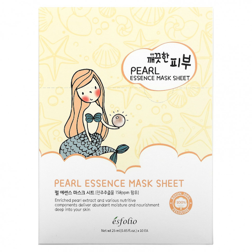 Esfolio, Pearl Essence Beauty Mask Sheet, 10 шт. Масок, 25 мл (0,85 жидк. Унции) #1