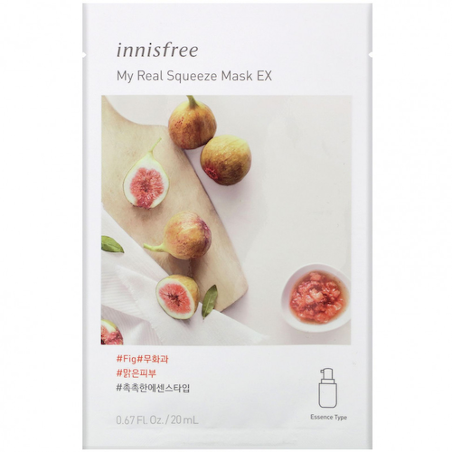 Innisfree, My Real Squeeze Beauty Mask EX, тканевая маска с инжиром, 1 шт., 20 мл (0,67 жидк. унции) #1