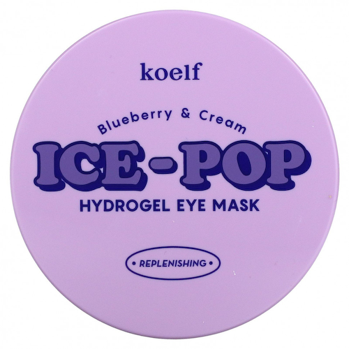 Koelf, Гидрогелевая маска для глаз Ice-Pop, черника и крем, 30 пар #1