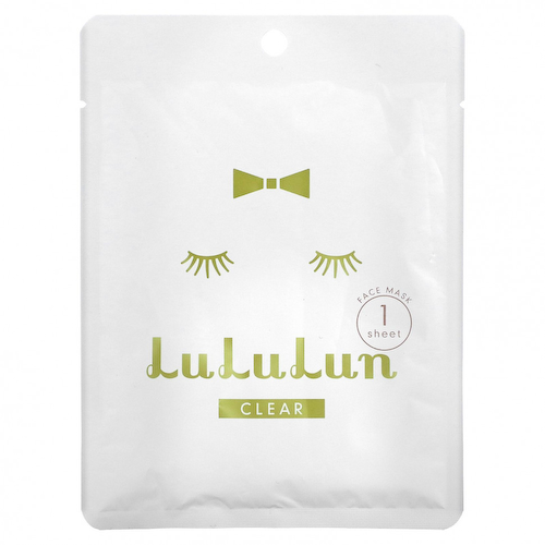 Lululun, Clear, косметическая маска для лица, белая 5F, 1 шт., 22 мл (0,74 жидк. Унции) #1