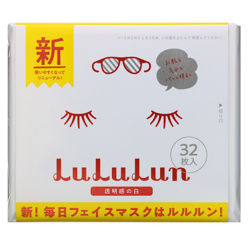 Lululun, освежение, чистая кожа, белая маска для лица, 32 шт, 500 мл (16,9 жидк. унции) #1