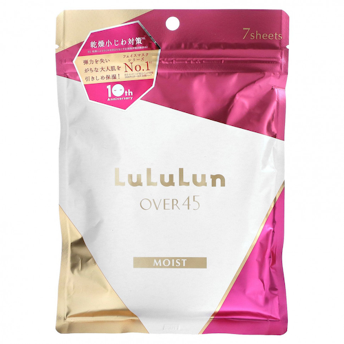 Lululun, Over 45 Beauty Sheet Mask, увлажняющая, розовая камелия 045C 2KS, 7 шт., 113 мл (3,82 жидк. Унции) #1