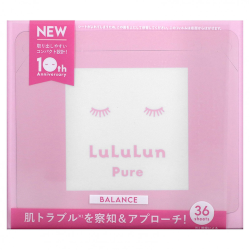 Lululun, Pure Balance, Beauty Sheet Mask, розовая 8FB, 36 шт., 520 мл (18 жидк. Унций) #1