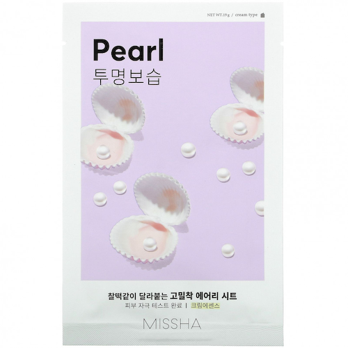 Missha, Тканевая маска Airy Fit, с жемчугом, 1 шт., 19 г #1