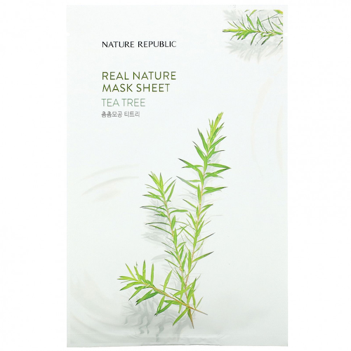 Nature Republic, Real Nature Beauty Mask Sheet, Tea Tree, 1 шт., 23 мл (0,77 жидк. Унции) #1