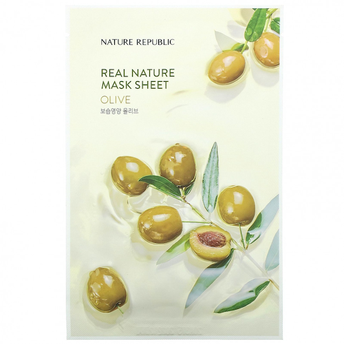 Nature Republic, Real Nature Beauty Mask Sheet, с оливковым маслом, 1 шт., 23 мл (0,77 жидк. Унции) #1