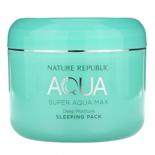 Nature Republic, Super Aqua Max, маска для сна с глубоким увлажнением, 100 мл (3,38 жидк. Унции) #1