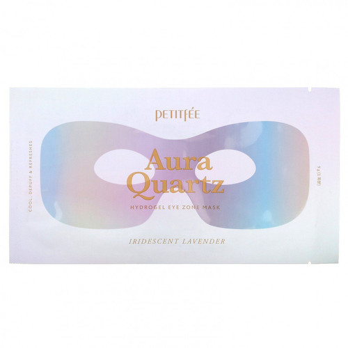 Petitfee, Aura Quartz, гидрогелевая маска для зоны вокруг глаз, радужная лаванда, 1 маска, 9 г #1