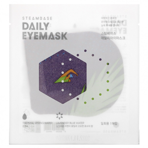 Steambase, Daily Eyemask, лавандовая и голубая вода, 1 маска #1