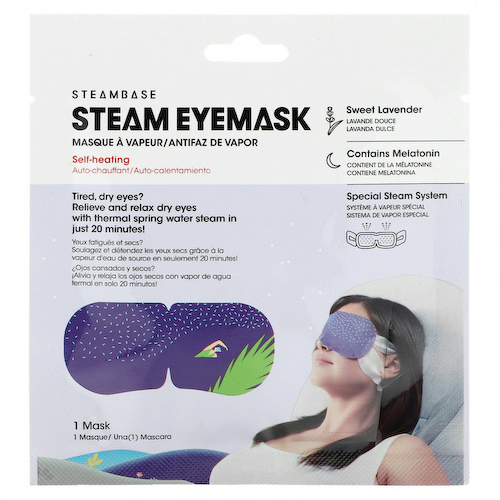 Steambase, Паровая маска для глаз, сладкая лаванда, 1 маска для глаз #1