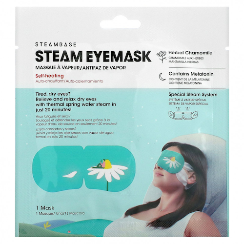 Steambase, Паровая маска для глаз, травяная ромашка, 1 шт. #1