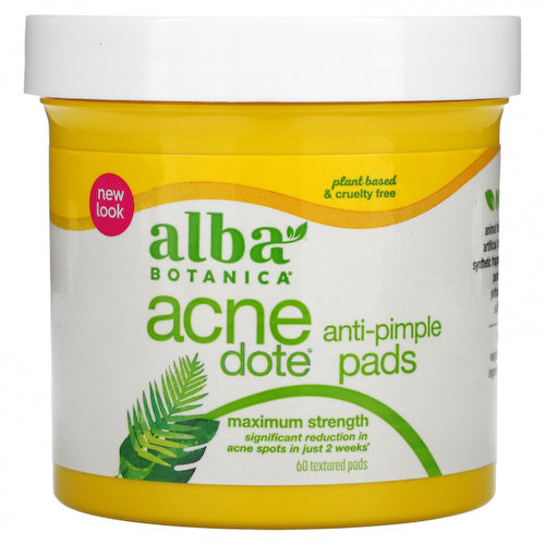Alba Botanica, Прокладки от Acnedote от прыщей, максимальная сила действия, 60 текстурированных прокладок #1
