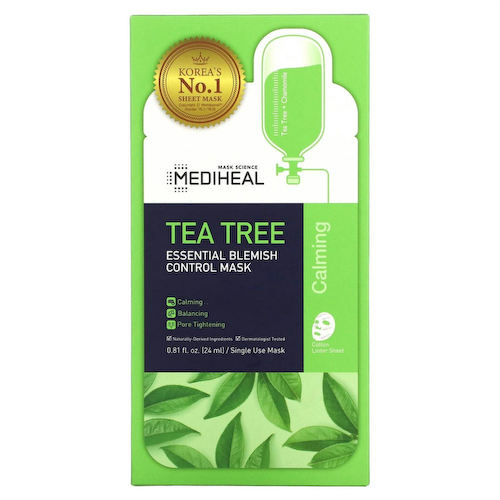 Mediheal, чайное дерево, маска для устранения дефектов кожи лица, 5 шт., по 24 мл (0,81 жидк. унции) #1