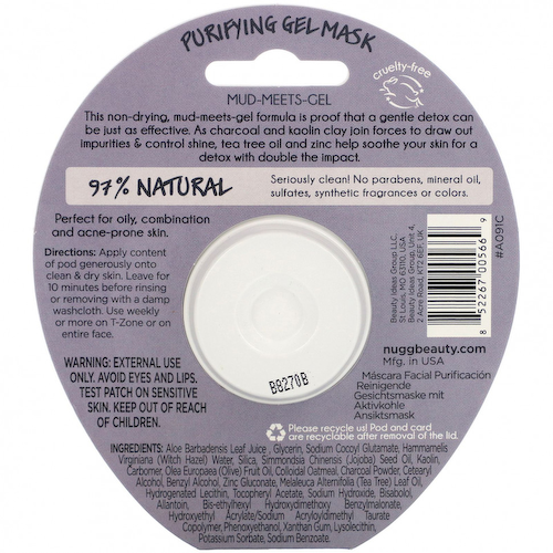 Nugg, Double Detox Purifying Gel Mask, 0.3 fl oz (9 ml) #1