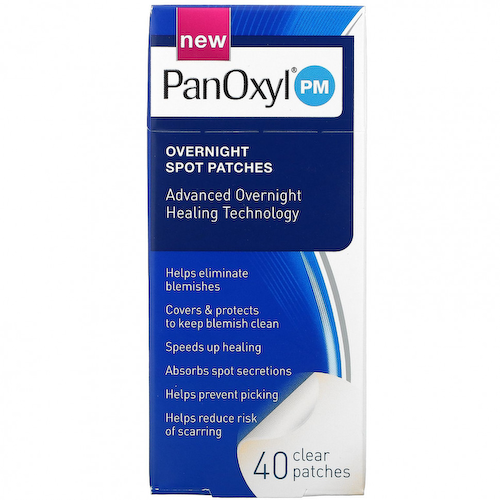PanOxyl, Ночные точечные пластыри, 40 прозрачных пластырей #1