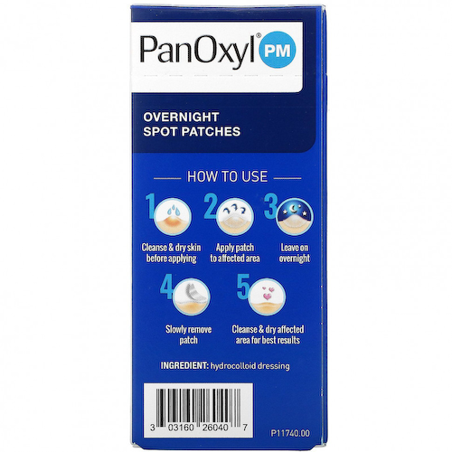 PanOxyl, Ночные точечные пластыри, 40 прозрачных пластырей #1