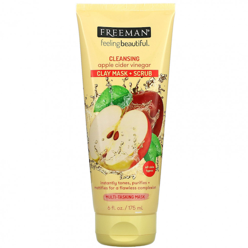 Freeman Beauty, Очищающая маска с глиной и яблочным уксусом, 175 мл (6 жидк. Унций) #1