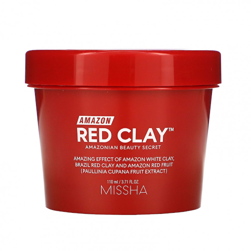 Missha, Amazon Red Clay, очищающая маска с красной амазонской глиной, 110 мл (3,71 жидк. унции)) #1