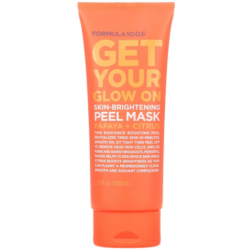 Formula 10.0.6, Get Your Glow On, Skin-Brightening Peel Mask, Papaya + Citrus, 3.4 fl oz (100 ml) #1