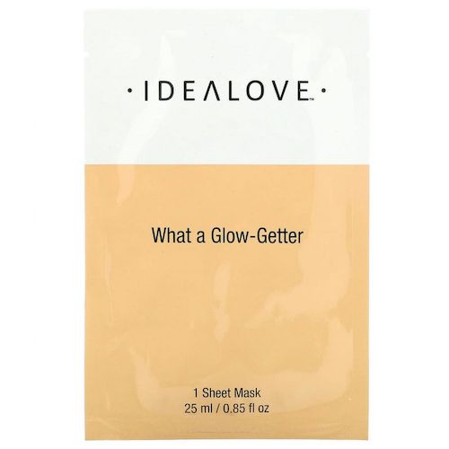 Idealove, What a Glow-Getter, тканевая косметическая маска для сияния кожи, 1 шт., 25 мл (0,85 жидк. унции) #1