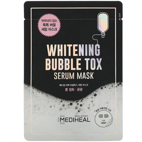 Mediheal, Bubble Tox, осветляющая тканевая маска с сывороткой, 1 лист, 21 мл #1
