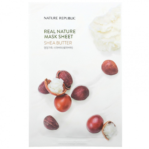 Nature Republic, Real Nature Beauty Mask Sheet, масло ши, 1 шт., 23 мл (0,77 жидк. Унции) #1