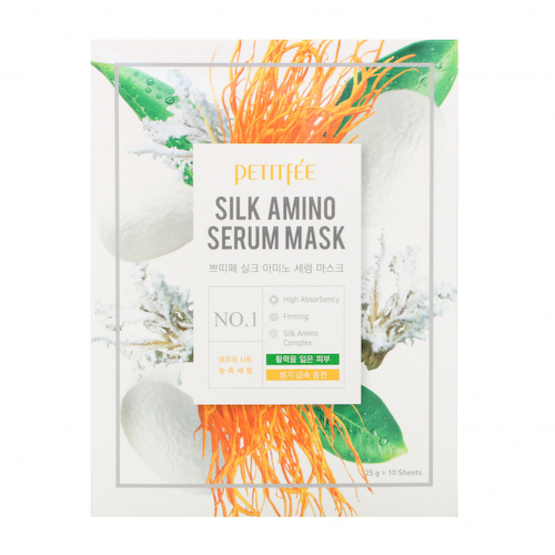 Petitfee, Silk Amino Serum, маска, 10 шт. по 25 г #1