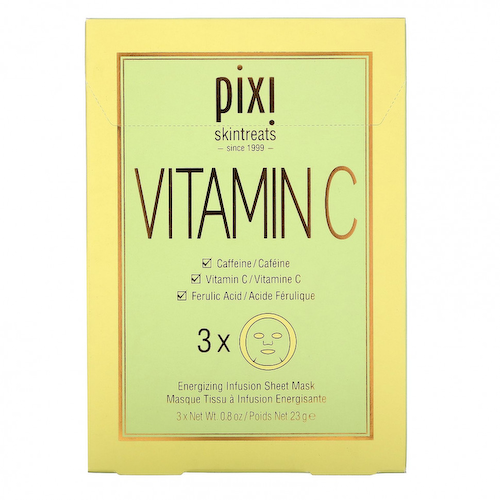 Pixi Beauty, косметическая тканевая маска с экспресс-эффектом, с витамином C, 3 тканевые маски, 23 г (0,8 унции) каждая #1