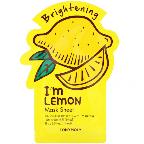 Tony Moly, I'm Lemon, осветляющая тканевая маска, 1 шт., 21 г (0,74 унции) #1
