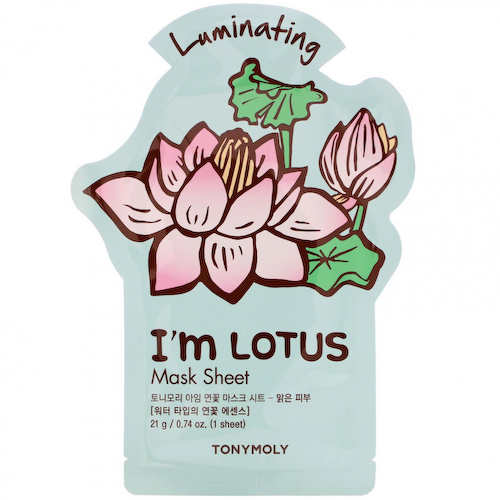 Tony Moly, I'm Lotus,тканевая маска для придания сияния, 1 шт., 21 г (0,74 унции) #1