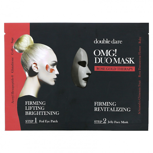 Double Dare, OMG! Duo Beauty Mask, Rose Gold Therapy, набор из 2 предметов #1