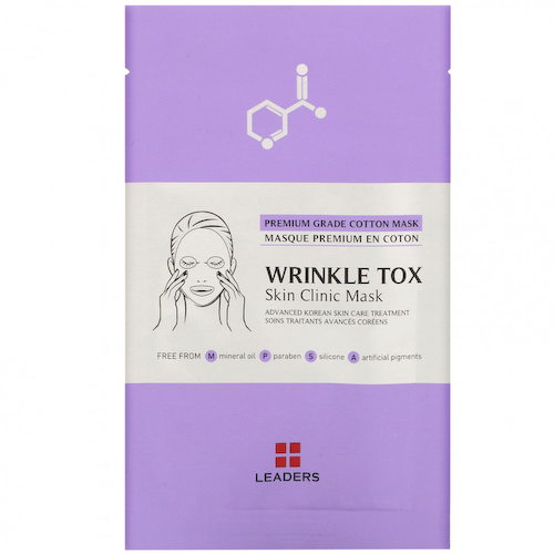 Leaders, Wrinkle Tox, тканевая лечебная маска от морщин, 1 лист, 25 мл #1
