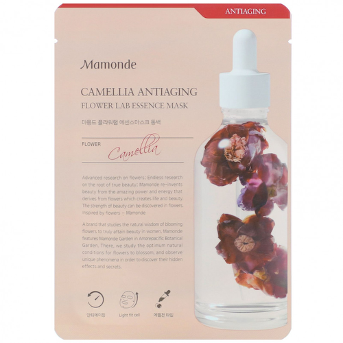 Mamonde, Flower Lab Essence Mask, антивозрастная маска с камелией, 1 шт., 25 мл #1