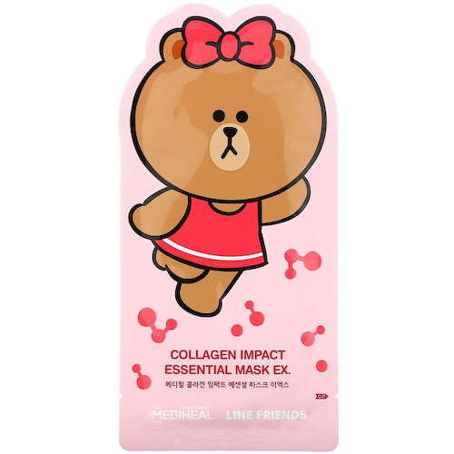 Mediheal, Line Friends, маска для лица с коллагеном, 1 шт., 24 мл #1