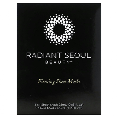 Radiant Seoul, тканевая маска для упругости кожи, 5 шт. по 25 мл (0,85 унции) #1