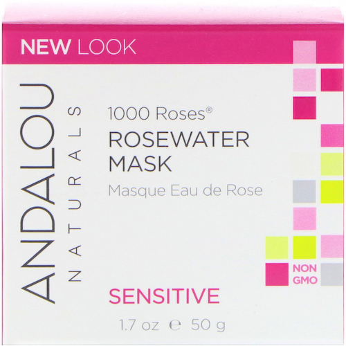 Andalou Naturals, 1000 Roses, косметическая маска с розовой водой, для чувствительной кожи, 50 г (1,7 унции) #1