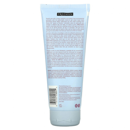 Freeman Beauty, Feeling Beautiful, увлажняющая гелевая крем-маска, ледниковая вода + розовый пион, 175 мл (6 жидк. унций) #1