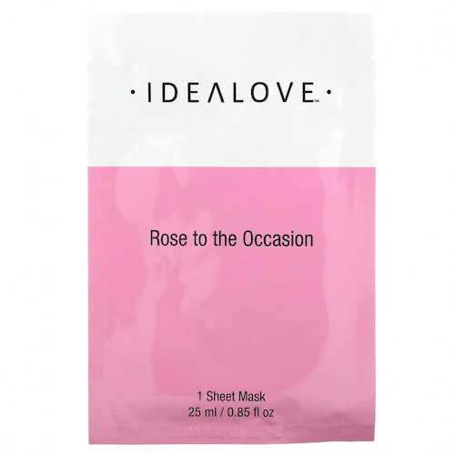 Idealove, Rose to the Occasion, тканевая косметическая маска с розовым маслом, 1 шт., 25 мл (0,85 жидк. унции) #1