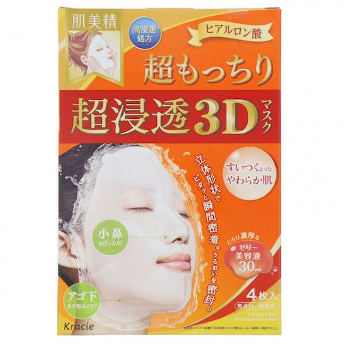 Kracie, Hadabisei, увлажняющая 3D-маска для лица, для невероятной мягкости, 4 шт., по 30 мл (1,01 жидк. унции) каждая #1