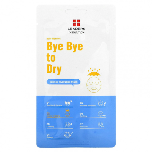 Leaders, Daily Wonders, Bye Bye to Dry, интенсивная увлажняющая косметическая маска, 1 шт., 25 мл (0,84 жидк. унции) #1