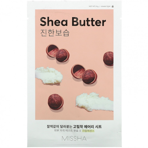 Missha, Airy Fit Beauty Sheet Mask, Масло ши, 1 лист, 19 г #1
