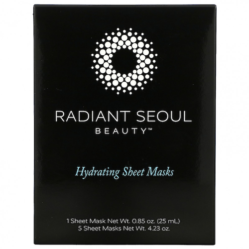 Radiant Seoul, увлажняющая тканевая маска, 5 шт. по 25 мл (0,85 унции) #1