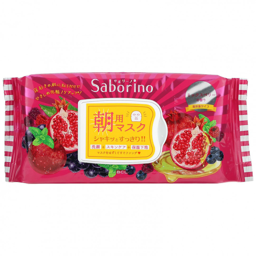 Saborino, Morning Face Mask, Mix Berry, 28 Sheets, (272 ml) #1