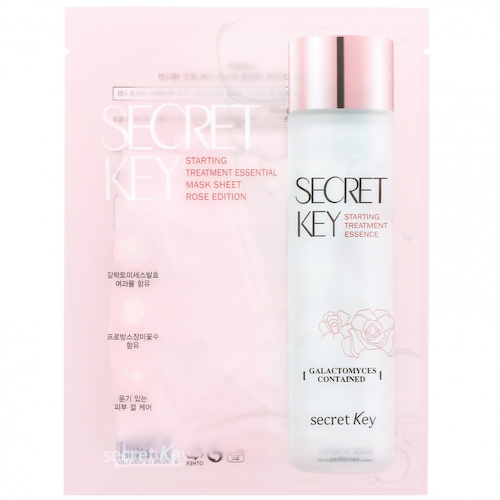 Secret Key, тканевая маска для первого этапа ухода за лицом, розовая серия, 10 шт., по 30 г (1,05 унции) #1
