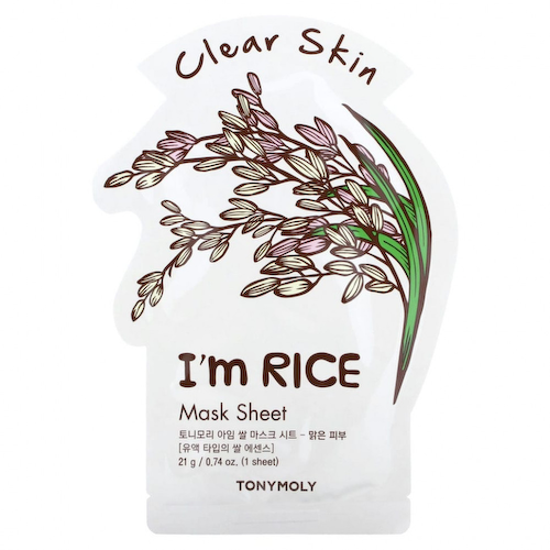Tony Moly, I'm Rice, тканевая маска для чистой кожи, 1 шт., 21 г (0,74 унции) #1