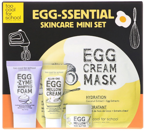 Too Cool for School, Мини-набор для ухода за кожей Egg-ssential, набор из 4 компонентов #1