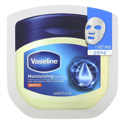Vaseline, увлажняющая тканевая маска с вазелином и керамидом, 1 шт, 23 мл (0,78 жидк. унции) #1