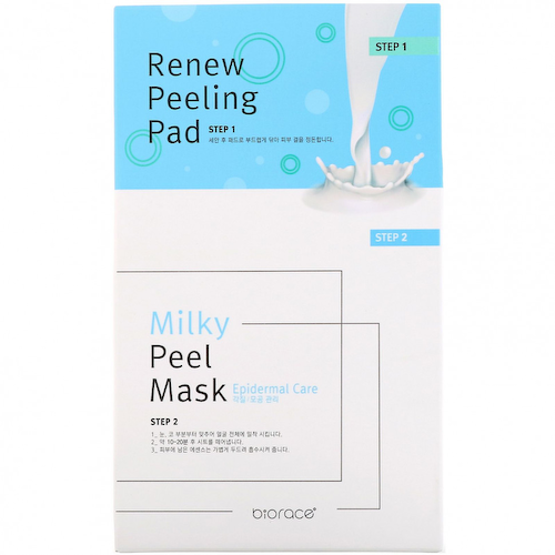 Biorace, Milky Peel Mask, Epidermal Care, 5 Sheets, 35 ml Each #1