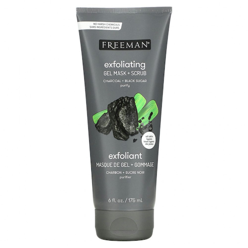 Freeman Beauty, Feeling Beautiful, очищающая гель-маска + скраб, уголь + черный сахар, 175 мл (6 жидк. унций) #1